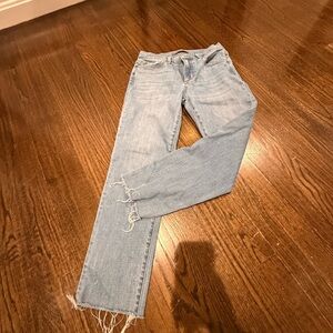 Light Blue Straight-Leg Jeans